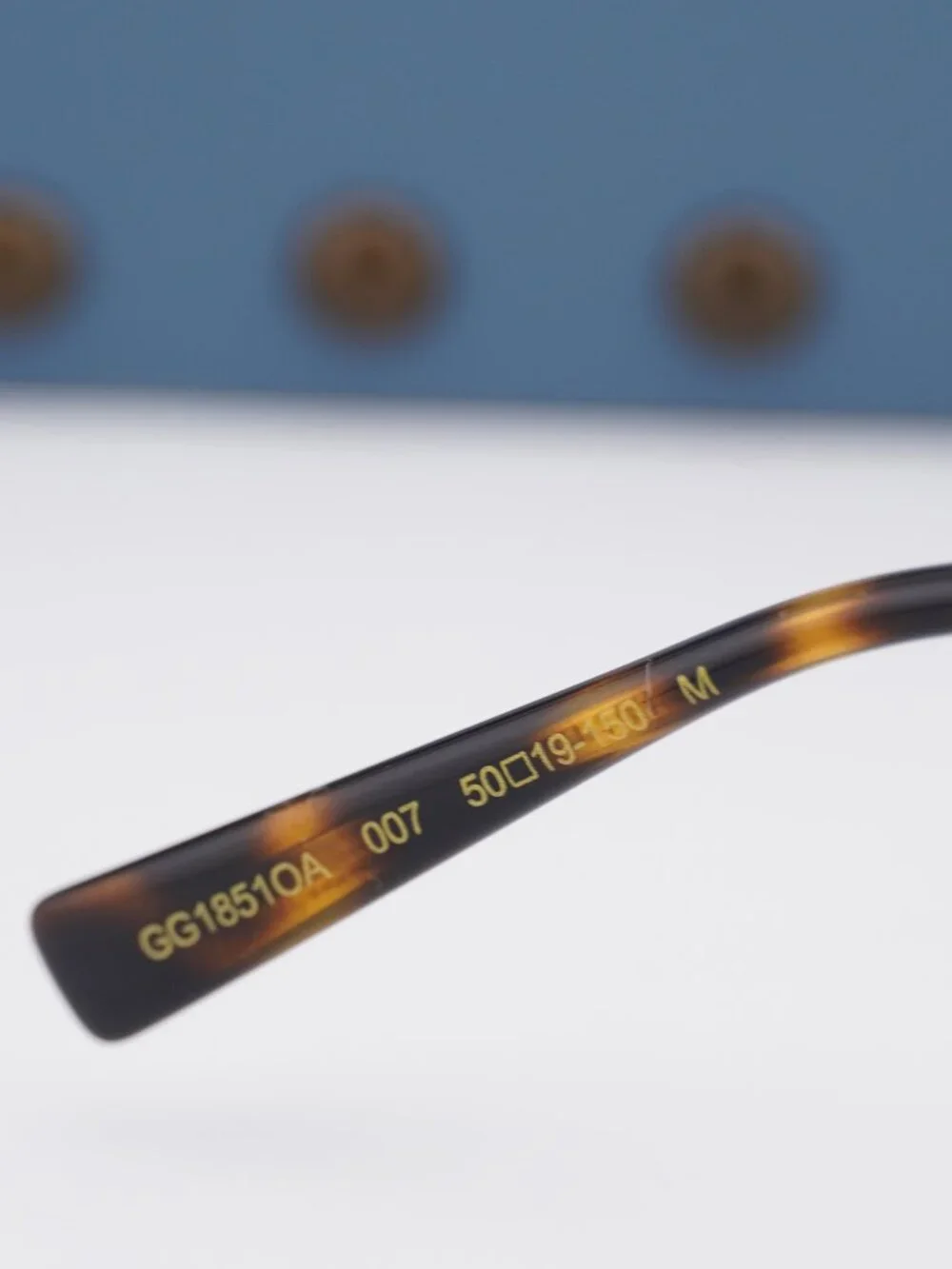 Gucci GG1851OA 007 Round Eyeglasses 50mm - Brown / Gold